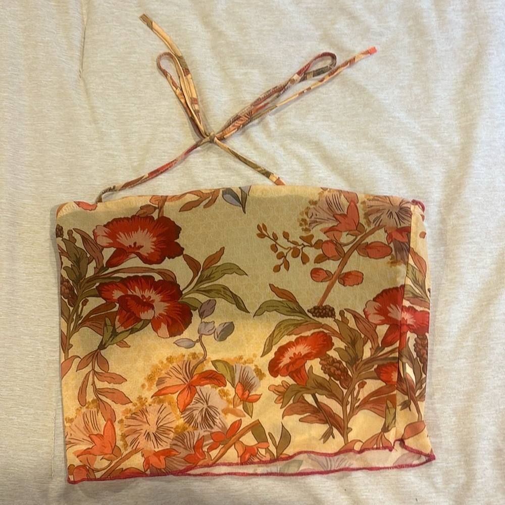 floral tube top
